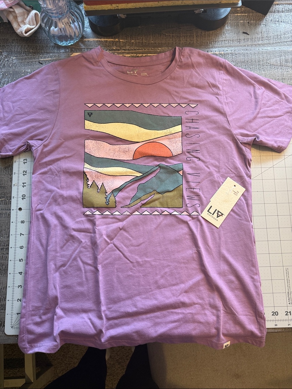 Lavender 'Chasing Vibes' Graphic Short-Sleeve Tee
